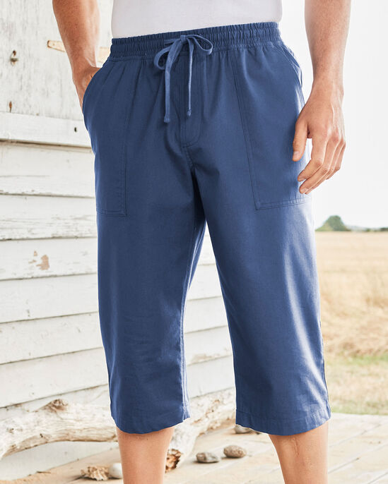 Cotton Pull-on Crop Trousers