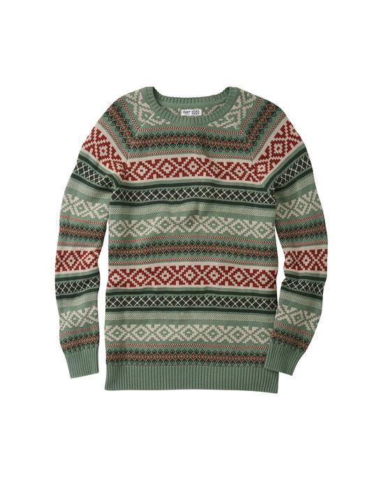 Cotton Fair Isle Crew Neck Jumper