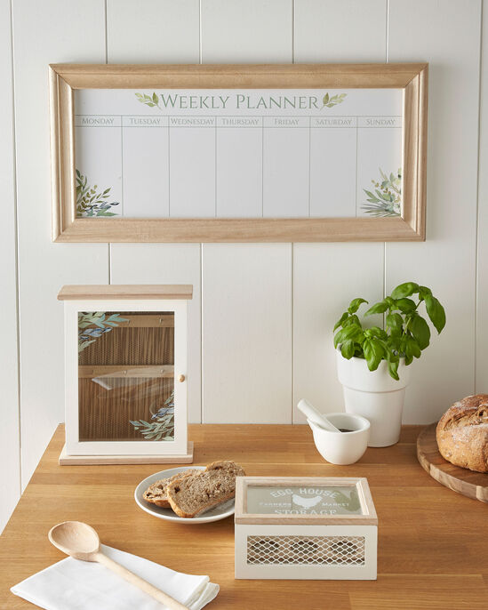 Olive Leaf Weekly Planner White Board