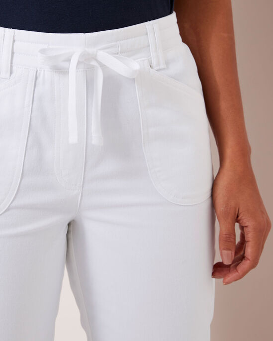 Wrinkle Free Pull-On Crop Trousers