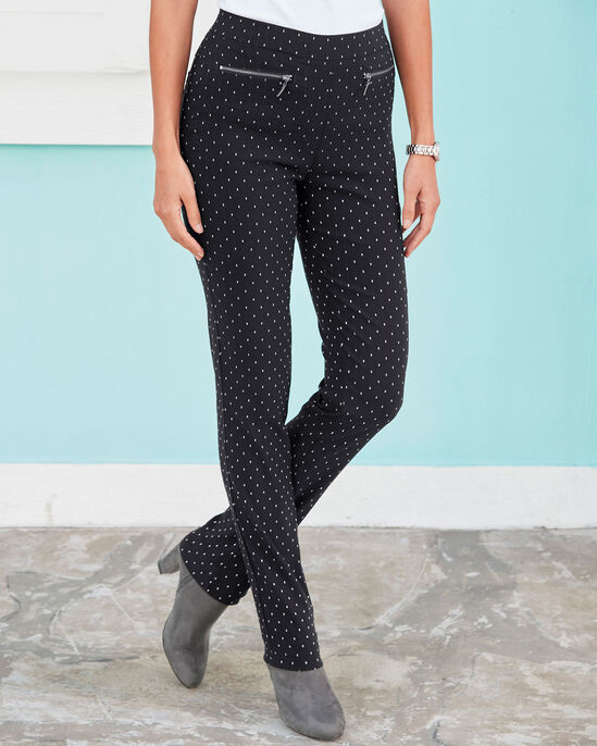 Super Stretchy Jacquard Pull-on Trousers