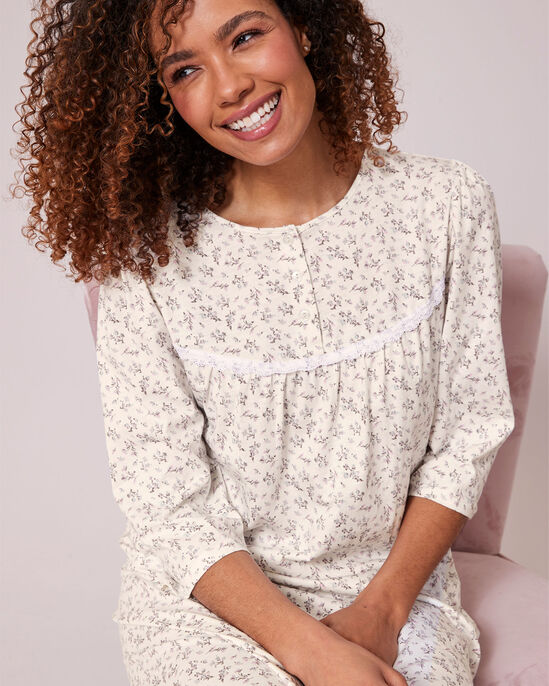 Button Front ½ Sleeve Nightdress