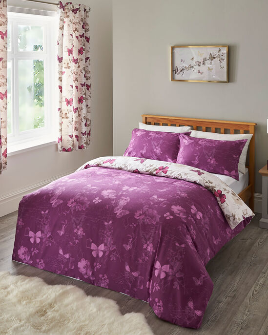 Purple Butterfly Duvet Set