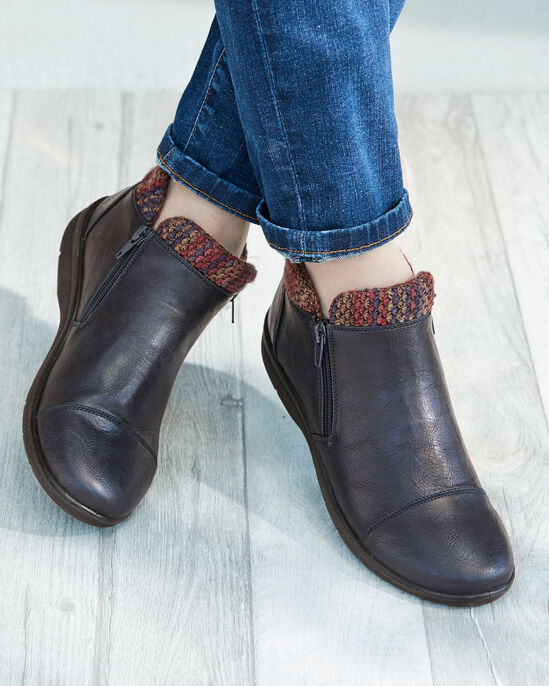 Flexisole Knitted Collar Ankle Boots