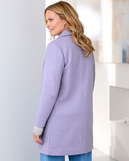 Unlined Wool-Look Coat