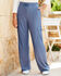 Pull-On Cargo Wide-Leg Trousers