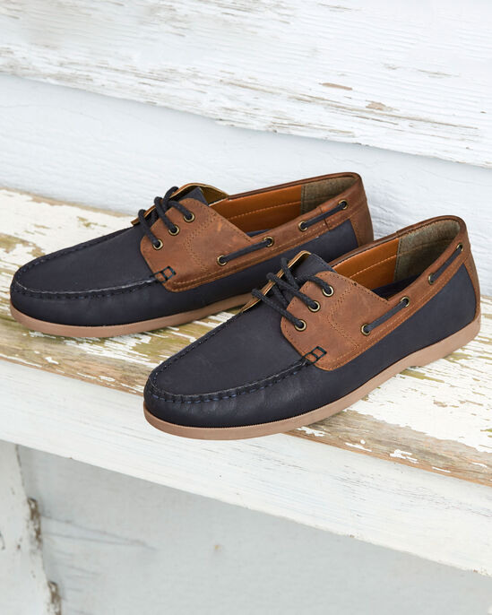Leather Lace-Up Boat Shoes