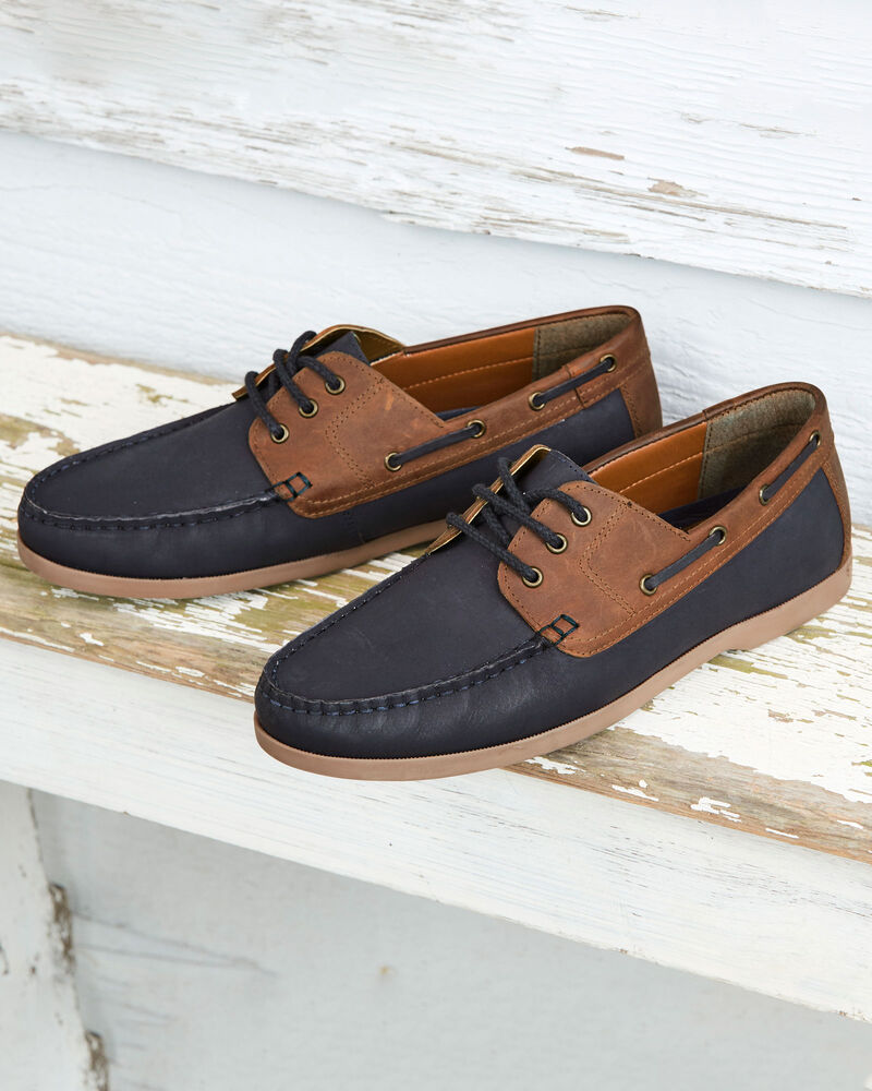 Leather Lace-Up Boat Shoes at Cotton Traders