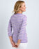 Wrinkle Free ¾ Sleeve Boat Neck Stripe Jersey Top