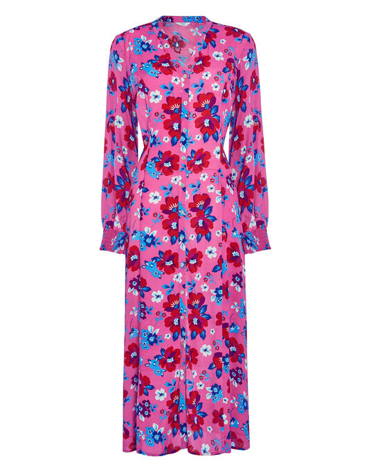 Uptown Button-Through Maxi Shirt Dress