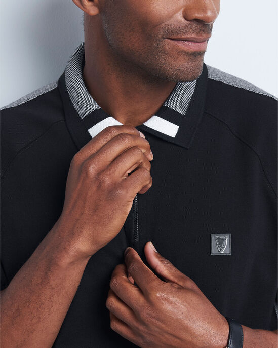 Guinness™ Short Sleeve Zip Neck Polo Shirt