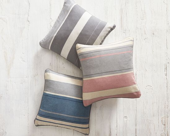 Striped Print Filled Cushion