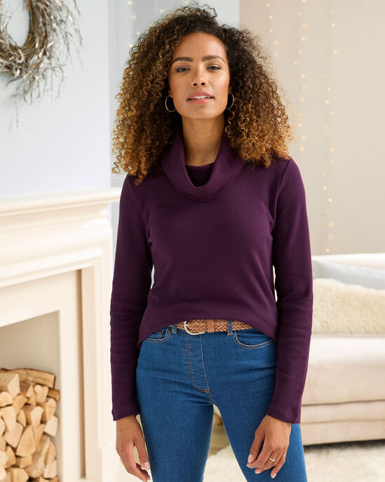 Cosy-Up Long Sleeve Cowl Neck Top