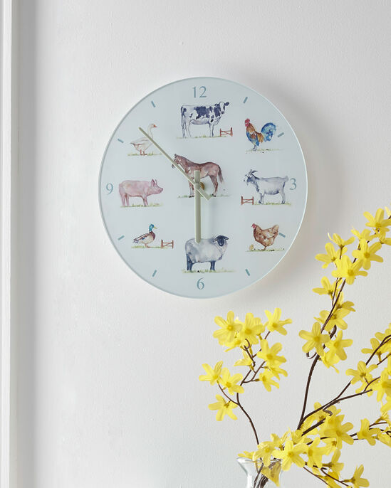 Country Farm Glass Clock