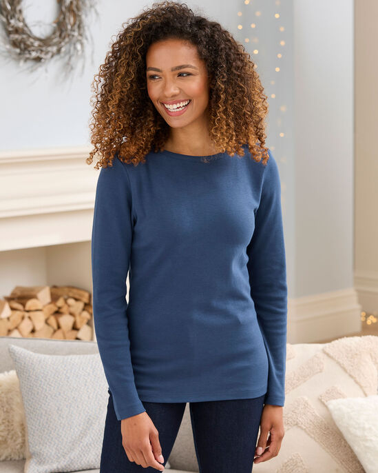 Cosy-Up Long Sleeve Boat Neck Top