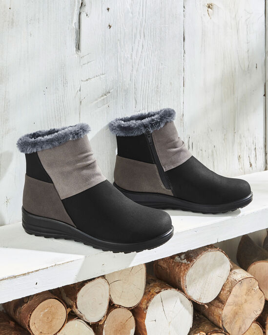 Flexisole Cosy-Lined Patchwork Boots