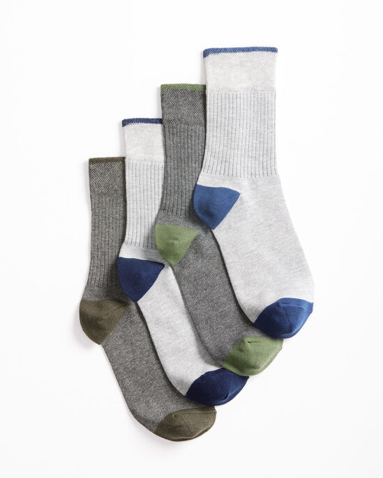4 Pack Comfort Top Ribbed Socks