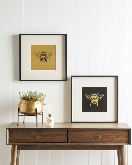 Pack of 2 Bee Framed Wall Art