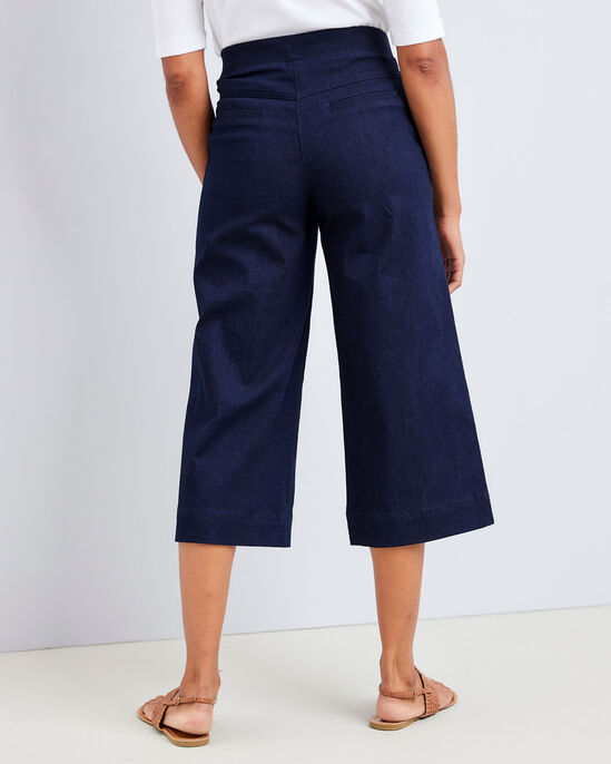 Wide-Leg Crop Pull-On Jeans