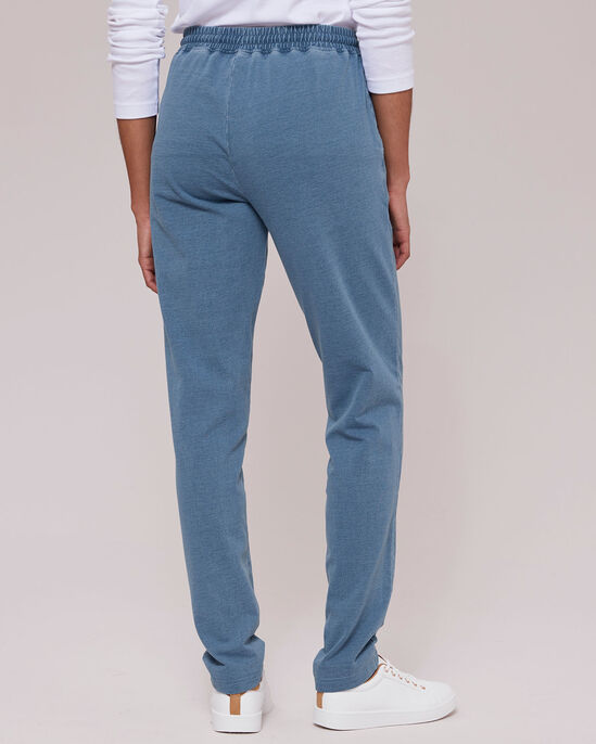 Relaxed Pull-On Jersey Denim Joggers