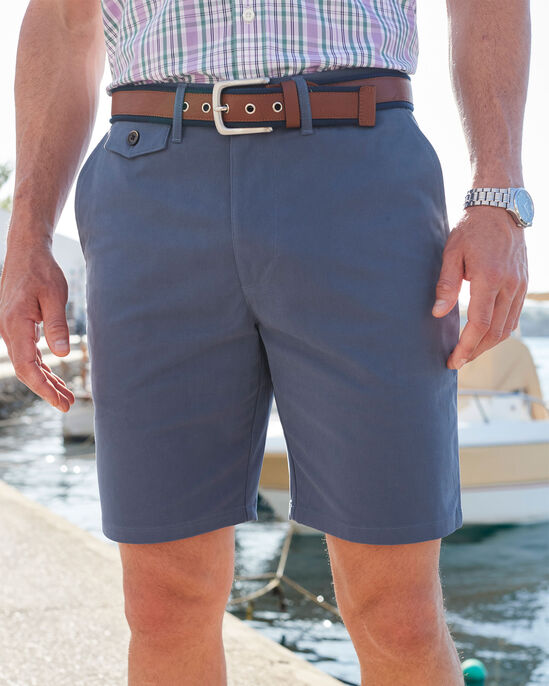 Flat Front Wrinkle Free Stretch Chino Shorts