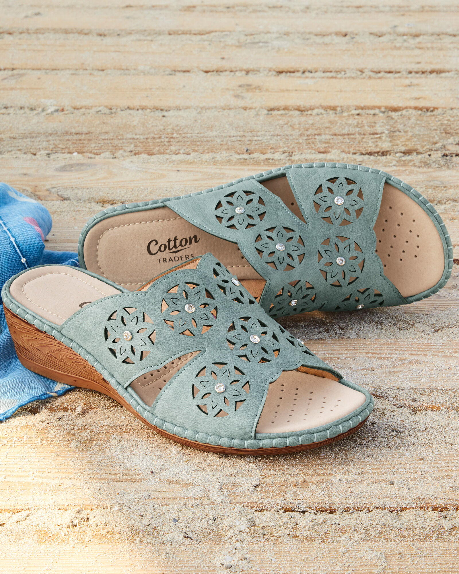 Ladies sandals cotton traders store