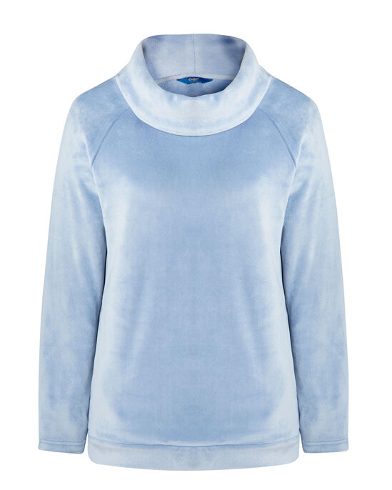 Luxe Velour Cowl Neck Top