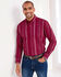 Long Sleeve Winter Weight Patterned Oxford Shirt
