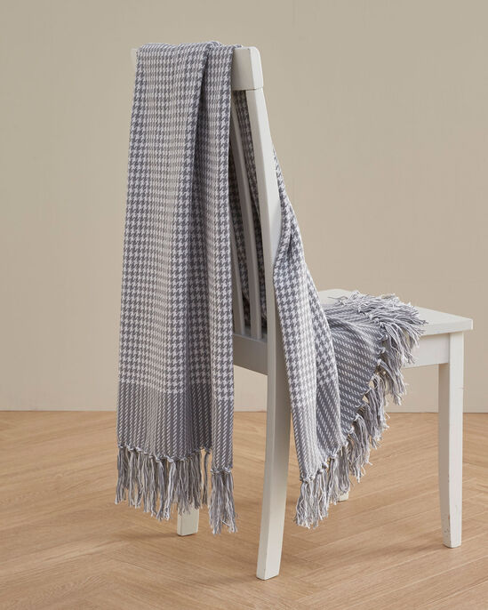 Houndstooth Cotton Throw (Small)