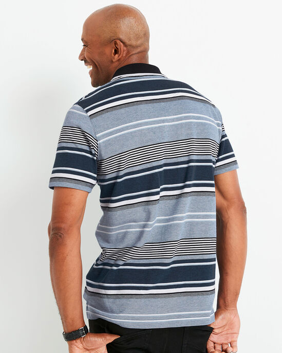 Signature Short Sleeve Birdseye Stripe Polo Shirt