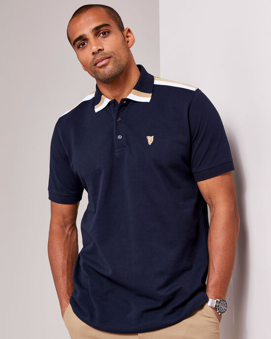 Guinness™ Short Sleeve Shoulder Stripe Polo Shirt