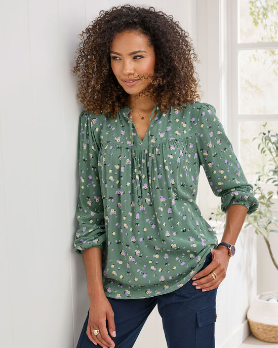 Printed Crinkle Blouse