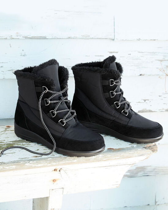 Cosy Lined Flexisole Lace-Up Boots