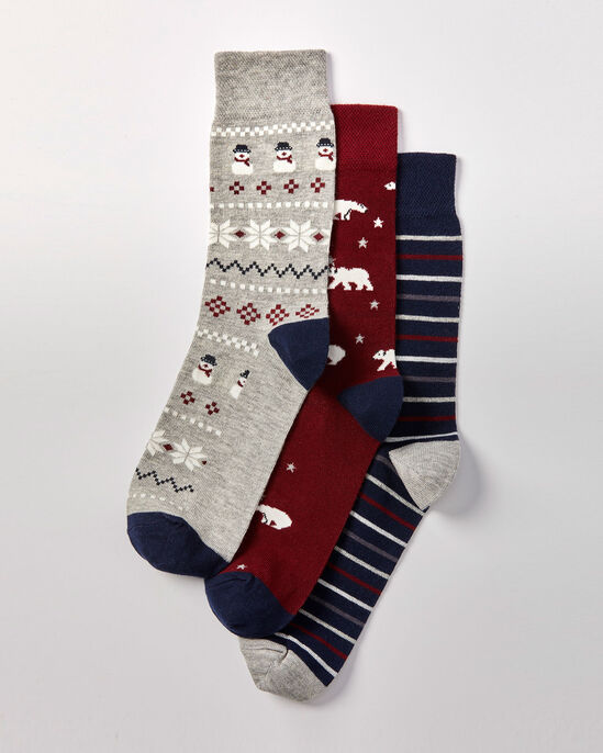 3 Pack Comfort Top Christmas Socks