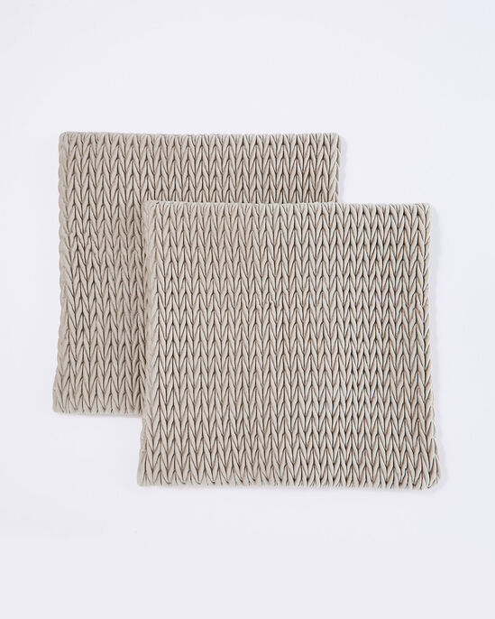 Pair of Velvet Cable Cushion Covers