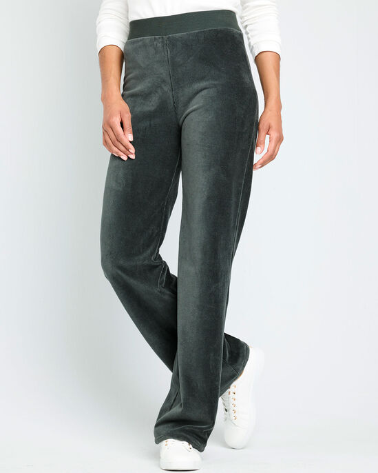 Wide-Leg Jersey Cord Stretch Pull-On Trousers