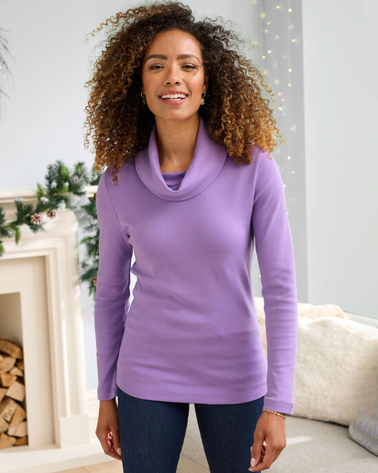 Cosy-Up Long Sleeve Cowl Neck Top