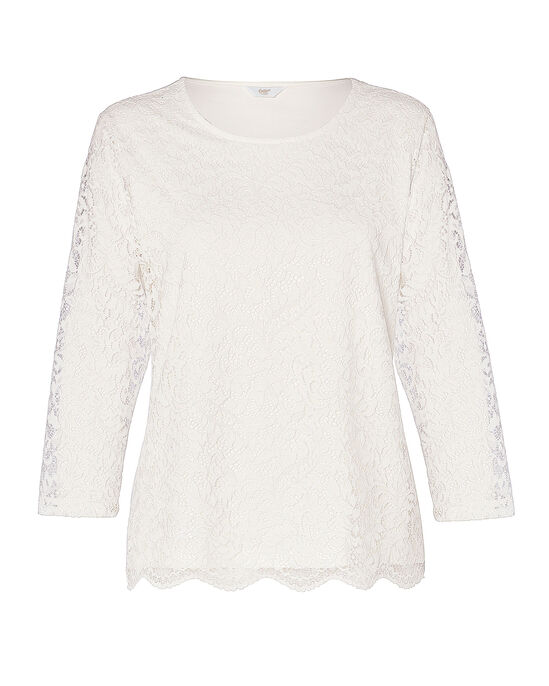 Ottilie ¾ Sleeve Stretch Lace Top