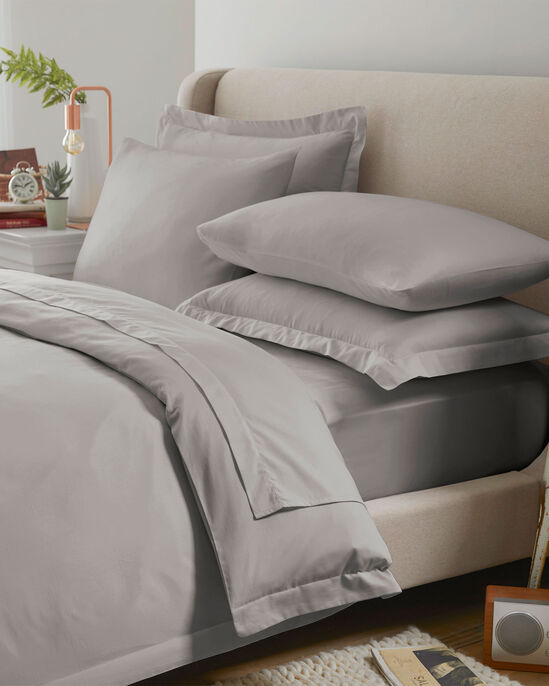 400 Thread Count Cotton Sateen Oxford Duvet Set With Oxford Pillowcase/s