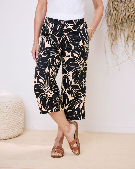 Printed Crop Trousers