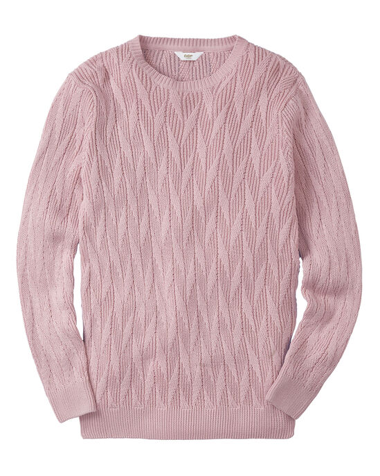 Textured Knit Crew Neck Jumper