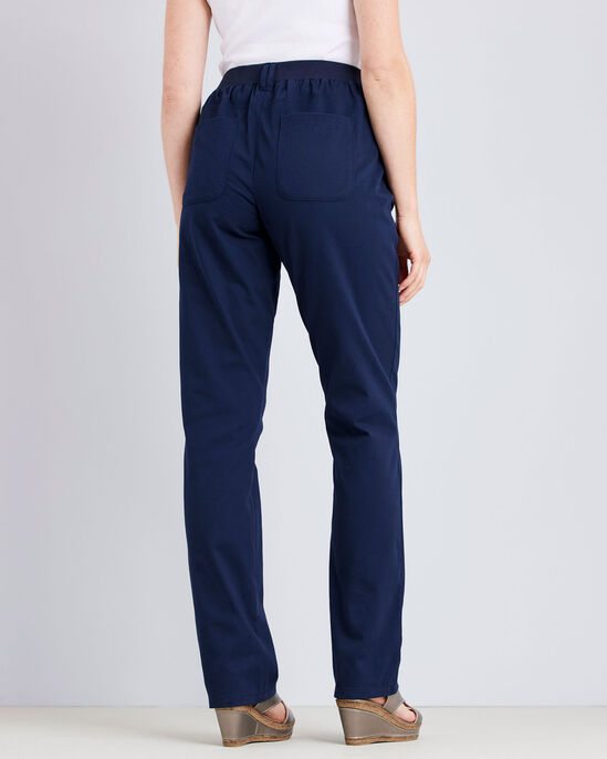 Wrinkle Free Pull-On Straight-Leg Trousers