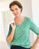 ½ Sleeve V-Neck Print Jersey Top