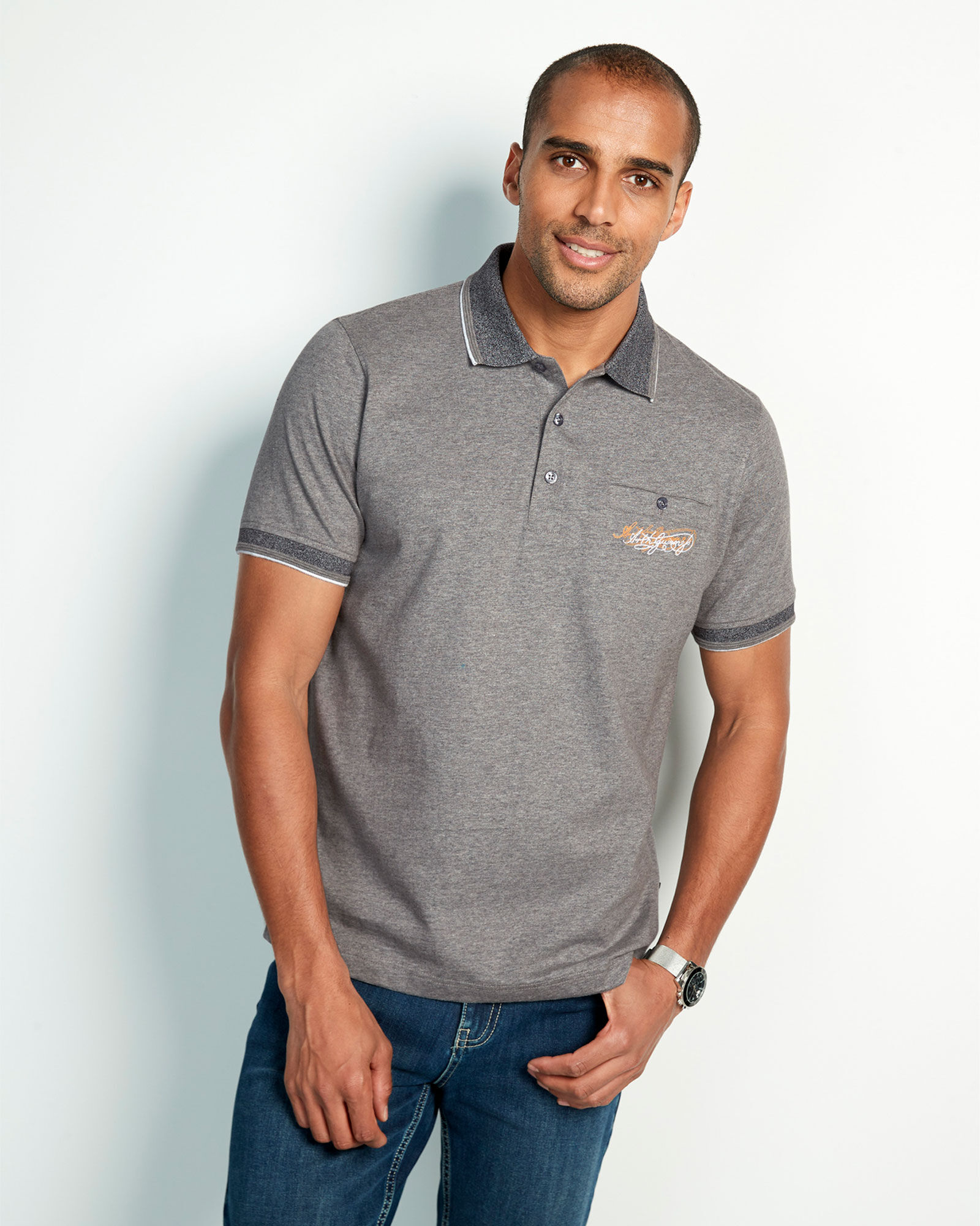 Polo shirt with pocket cotton top
