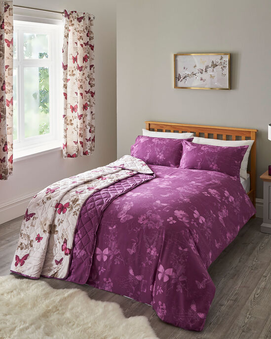 Purple Butterfly Bedspread