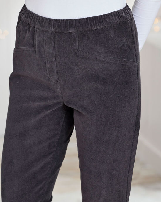 Pull-On Stretch Bootcut Cord Trousers