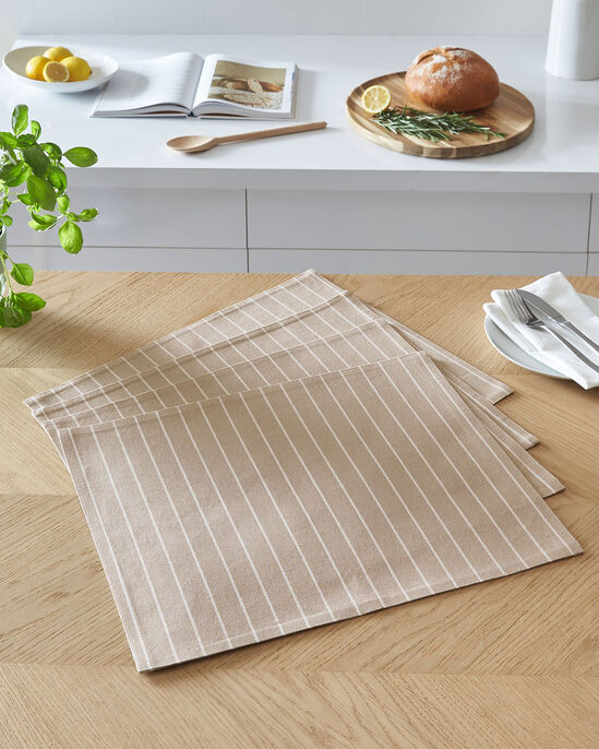 4 Pack Pinstripe Placemats 