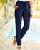 Wrinkle Free Pull-On Straight-Leg Trousers