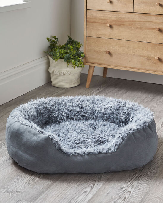 Faux Suede & Fur Dog Bed (Large)