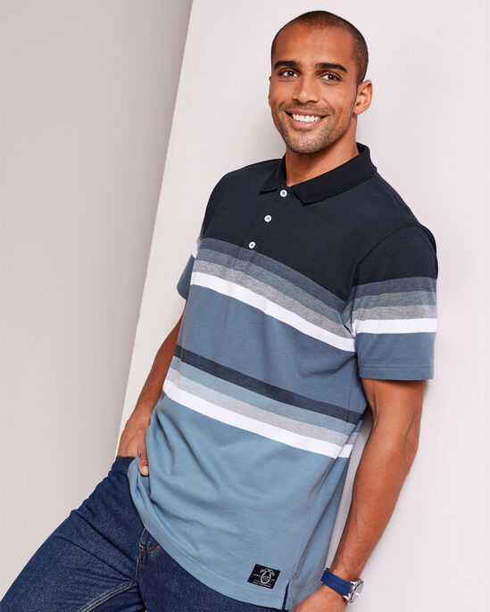 Short Sleeve Graduated Stripe Polo Shirt